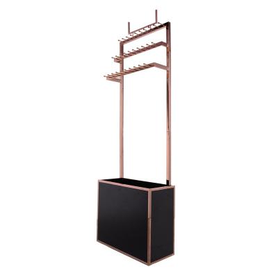 China Over 20 years factory direct free standing rectangular display rack belt stainless steel stand experience for super market MY-B0002 for sale