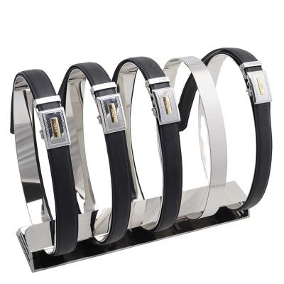 China 2020 New Stainless Steel Men's Clothing Display Stand 5-8 Racks For Leather Belt MY-B036 for sale