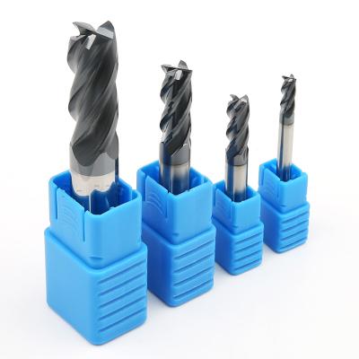 China Costom 6mm Solid Carbide 3f 4f Square Shoulder Endmills Tool Metal End Mill Coated Flat Milling Cutter for sale