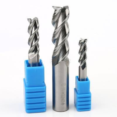 China Aluminum Endmill Copper Cutter HRC45 3f 2 Maker Spline CNC Uncoated Cutting Tool Milling Cutter Aluminum Carbide End Mill Plate for sale