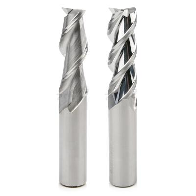 China Aluminum Alloy 55 Endmill Hrc55 Square Tungsten Carbide Tungsten Carbide End Mill High Gloss Cutter Double Edge Double Flute Cutter HRC45 2 3f Flat Aluminum End Mill for sale