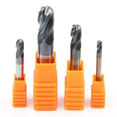 China PHIPPS China General Steel Hot Sale Chipboard Types 45 Grades 1.5 HRC45 4 Flute Ball Nose End Mills Face Milling Cutter Grinding for sale