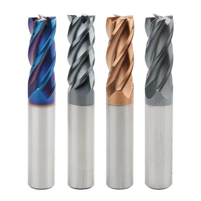 China Wholesale Price PHIPPS HRC45/5060/65 Wholesale Price Custom 4 Flute Frase Endmill Steel Tungsten Solid Flat Carbide End Mill Cutter for sale