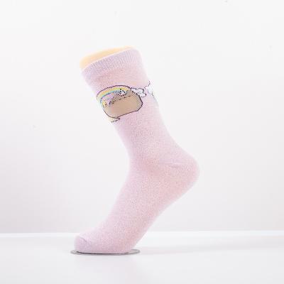 China QUICK DRY unisex custom custom logo socks in pink and blue wholesale cotton designer soft logo socks for sale