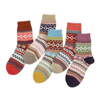 China 2021 Custom Made Craftsman Warm Winter Wholesales Designer Women Breathable Thick Socks for sale