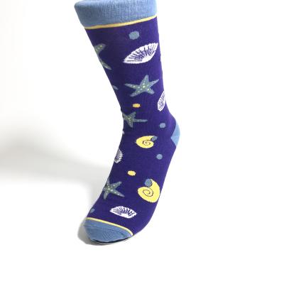 China Factory Outlet Cartoon Pattern Breathable Ladies Socks Cute Ocean Pattern Socks for sale