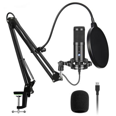 China USB Microphone Suspension Bracket One Head Mute Real-Time Tracking Multifunctional USB Condenser Microphone for sale