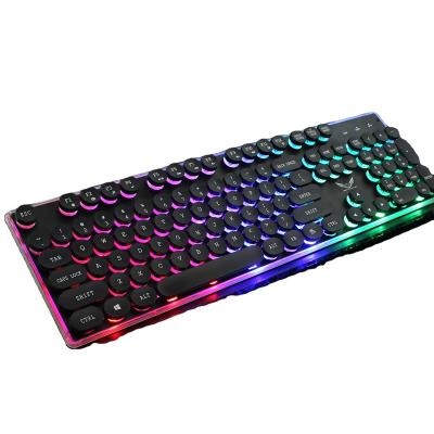 China New 2022 Numpad 104 Key Green Switch Gaming Keyboard USB Interface Cable Gaming Keyboard for sale