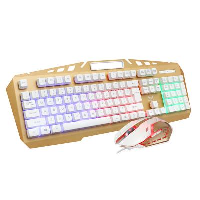 China Waterproof Feel Metal Panel Mechanical Keyboard and Mouse Wired Keyboard Mouse Gaming Keyboard and Mouse for sale