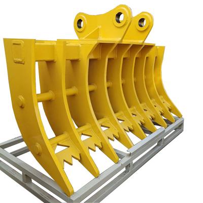 China Excavator Attachments For Sale Factory Selling Excavator Spare Parts Excavator Brushing Rake Excavator Land Rake for sale