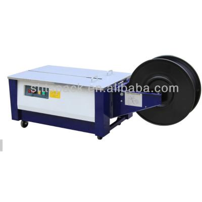 China CLOTHING Semi Automatic Shanghai Table Low Airport Luggage Carton Packing Machine for sale