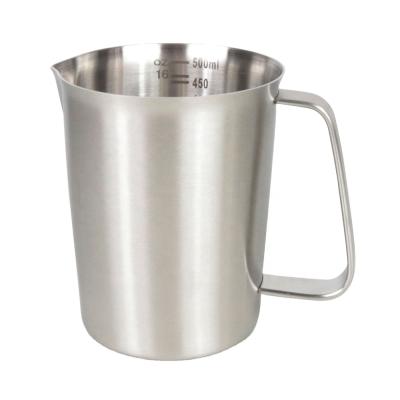 China 500ML Stainless Steel Sustainable 304 Milk Frothing Cup - Garland Cup Espresso Steaming Pitcher Coffee Mugs Milk Garland Frothing Cup for sale