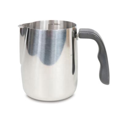 China 1000ml Stainless Steel 304 Coffee Jug Sustainable Milk Frother Milk Frothing With Bakelite Handle for sale