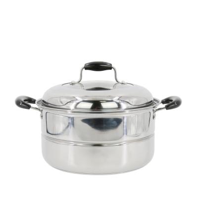 China Sustainable Amazon Stainless Steel Food Steamer Pot /Dumpling Steamer Pot With Lid for sale