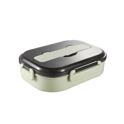 China Steamable Amazon Rectangle Metal SS304 Food Bowl With 4 Compartment Food Grade Tiffin Box With Lock for sale