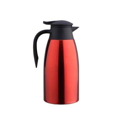 China 1.5L SS304 Double Vacuum Flask Thermos European Portable Red Water And Teapot Stored for sale