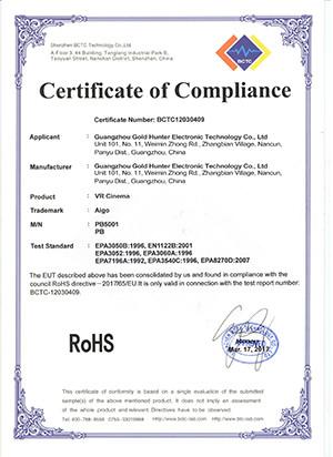 RoHS-EU - Guangzhou Gold Hunter Electronic Technology Co., Ltd.