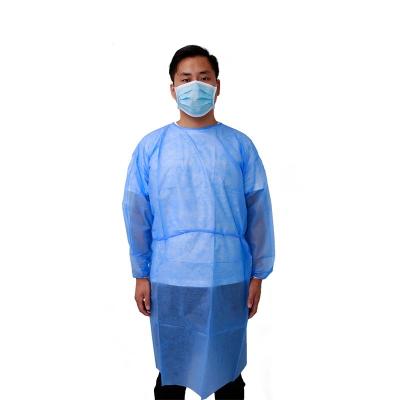 China 100% Polyester Cuff Performance Disposable Rubber Elastic Isolation Gown for sale