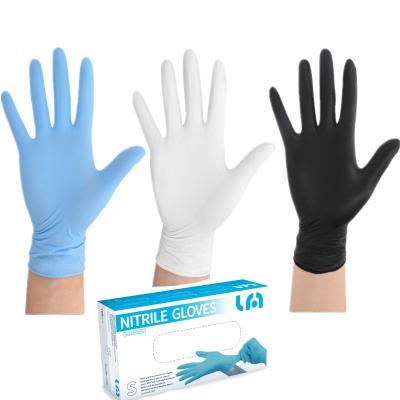 China Medical Nitrile EN455 EN374 Work Mitt Coated Nitrile Nitrileant Kitchen Glove Nitrile Glove Black for sale