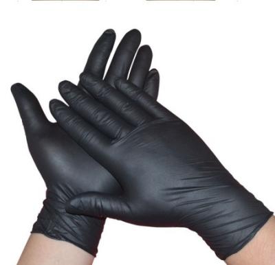 China CE EEN455 EN374 nitrile free black nitrile glov m guantes nigger nitrile exam glov medical grade comfortable powder for sale