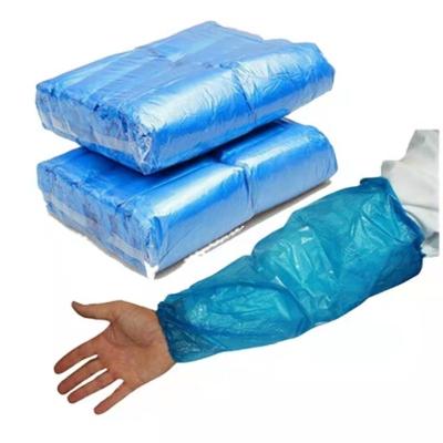 China Plastic Waterproof Disposable Long Pe Arm Sleeve Protectors Elastic Sleeve Cover For Arms for sale