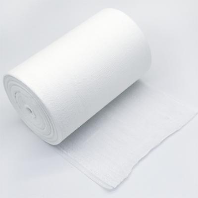 China Hospistal Medical 100% Cotton Wound Care Gauze 4 Ply Bleached White Gauze Roll Gauze Roll 100 Yards 4ply for sale