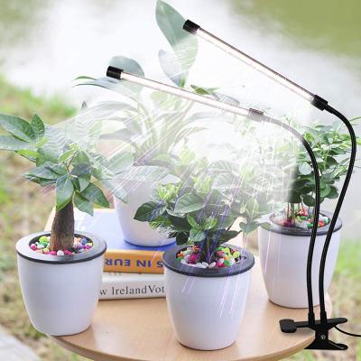 China Seed Starting China Plant LED Grow Light Clip 5V 2 Heads Full Spectrum Plant Light For Indoor Plants Hydroponic System for sale