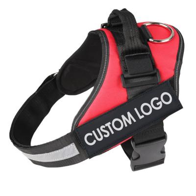 China Padded Dog Harnes Set Personalized Breathable Patch Pet Vest Strap Reflectives Sex Woman With Dog Pet Harness for sale