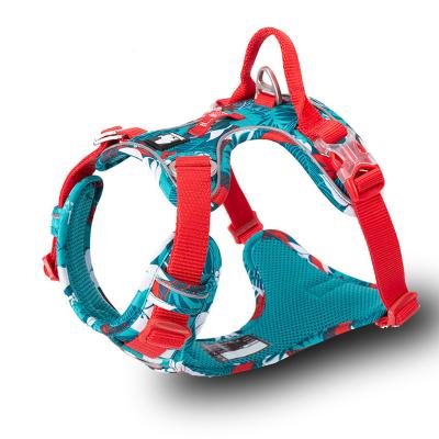 China Padded Reflective Dog Harness Sublimation Pet Service Pet Lift Adjustable Breathable Mesh Dog Leash Harness for sale