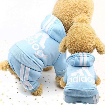 China 2020 Viable Hot Selling Amazon ADI-Dog Dog Hoodies Dog Clothes 4 Leg Overalls Cotton Jacket Warm Sweat Coat For Small Pets for sale