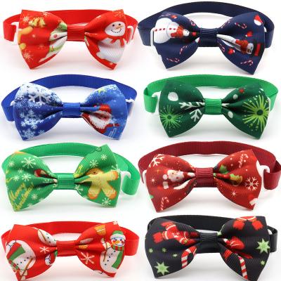 China 2021 New Colorful Wholesale Dog Bow Ties Dog Collar Low Price Super Cute Soft And Fashionable Christmas Adjustable Pet Accessories For Dog Bow Tie for sale