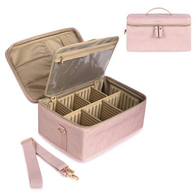 China Waterproof Bagsmart Durable Foldable Travel Make Up Bag Leather Pouch Make Up Case Box for sale