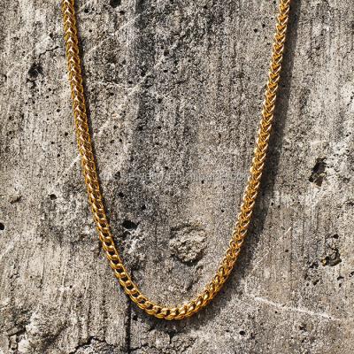 China Hip Hop Style 2016 Mens Gold Chain Supplier PVD Plating Stainless Steel Gold Chain 2.5mm Franco 6mm for sale