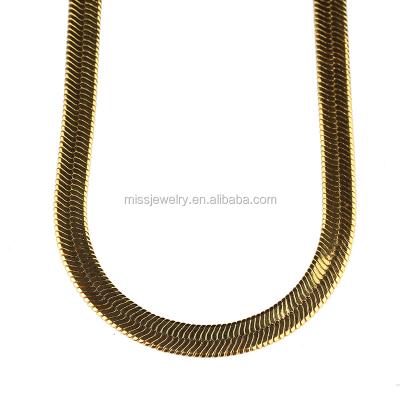 China Hip Hop Jewelry Herringnbone Snake Gold Chain, Gold Chains Mens Hip Hop Chain MJCN006 for sale