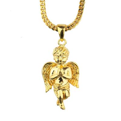 China Miss Jewelry Mens Gold Micro Angel Wings Hand Pendant Necklace for sale