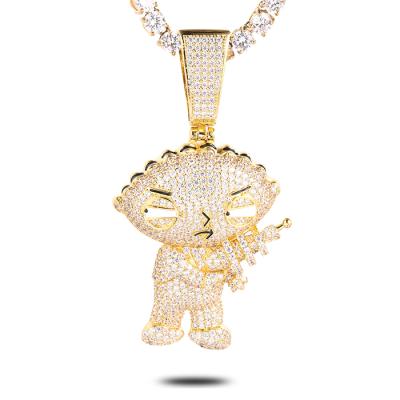 China Solid Back Missjewelry Hip Hop Urban Jewelry Iced Out Clasp Hip Hop Pendant for sale