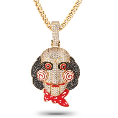 China Missjewelry Hip Hop Jewelry 925 Sterling Silver Men Clown Hip Hop Pendant Iced Out With Chain for sale