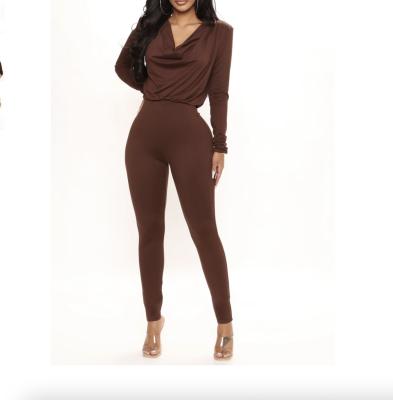 China QUICK DRY Ladies Knitted Jumpsuit Casual Zipper Up Easy Wearing Jumpsuit for sale