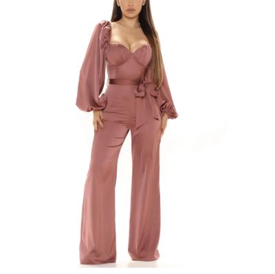 China Satin Shaped Cup QUICK DRY Stretched Elastic Back Soft Overalls For Ladies for sale