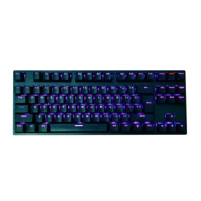 China Shenzhen Manufacturer 87Keys RGB Plug And Play Mechanical Keyboard Game For Computer for sale