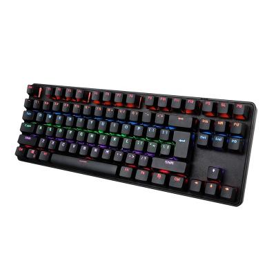 China 87Keys Plug and Play Wired Full Keys Anti-Ghost RGB Gaming Mechanical Keyboard for PC for sale