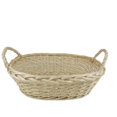 China China Basket Supplier China - Wholesale Cheap Price Woven Willow Material Wicker Fruit Basket With Handle for sale