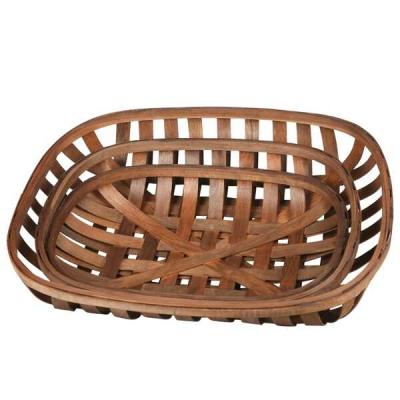 China Natural Wooden China Staple Wall Hanging Tobacco Basket for sale