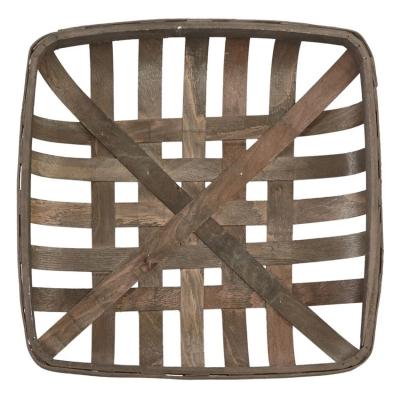 China Sustainable Home Decorative Wall Hanging Wooden Tobacco Basket For Decoration And Storage for sale