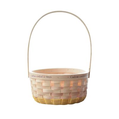 China Round Shape Willow Material Handled Wicker Fruit Basket from China Manufacturer China for sale