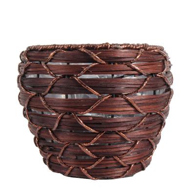 China China Promotion Price Outdoor Home Decoration Natural Wicker Planter Pot for sale