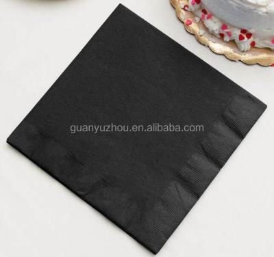 China Colorful Black Color Virgin Quilted Dinner Napkins Custom Logo Printed for sale