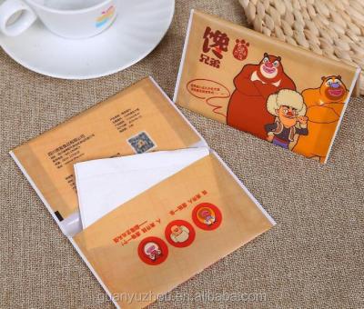 China Wallet Cloth Wholesale Advertising Customized Wallet Cloth Mini Facial Tissue /Handkerchiefs for sale