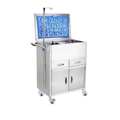 China Assemble China Manufacturer Ss 304 Medical Rescue Cart Clinic Anesthesia Trolley for sale