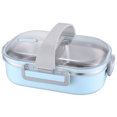 China Convenient Direct Manufacturer Ss304 Convenient Stainless Steel Metal Bento Kids Lunch Box for sale